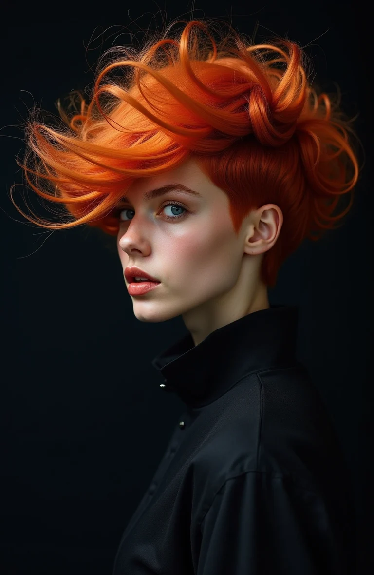Premium-lane fictional amber editorial portrait