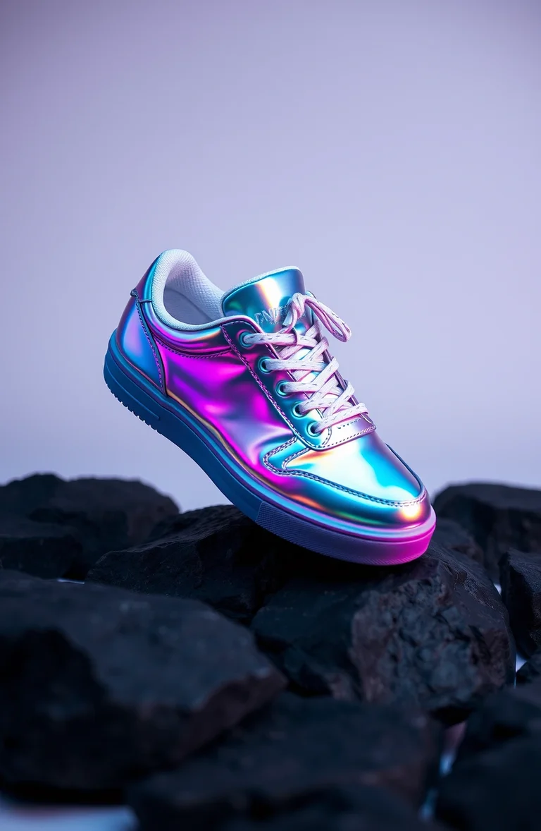 Fast-lane iridescent sneaker concept