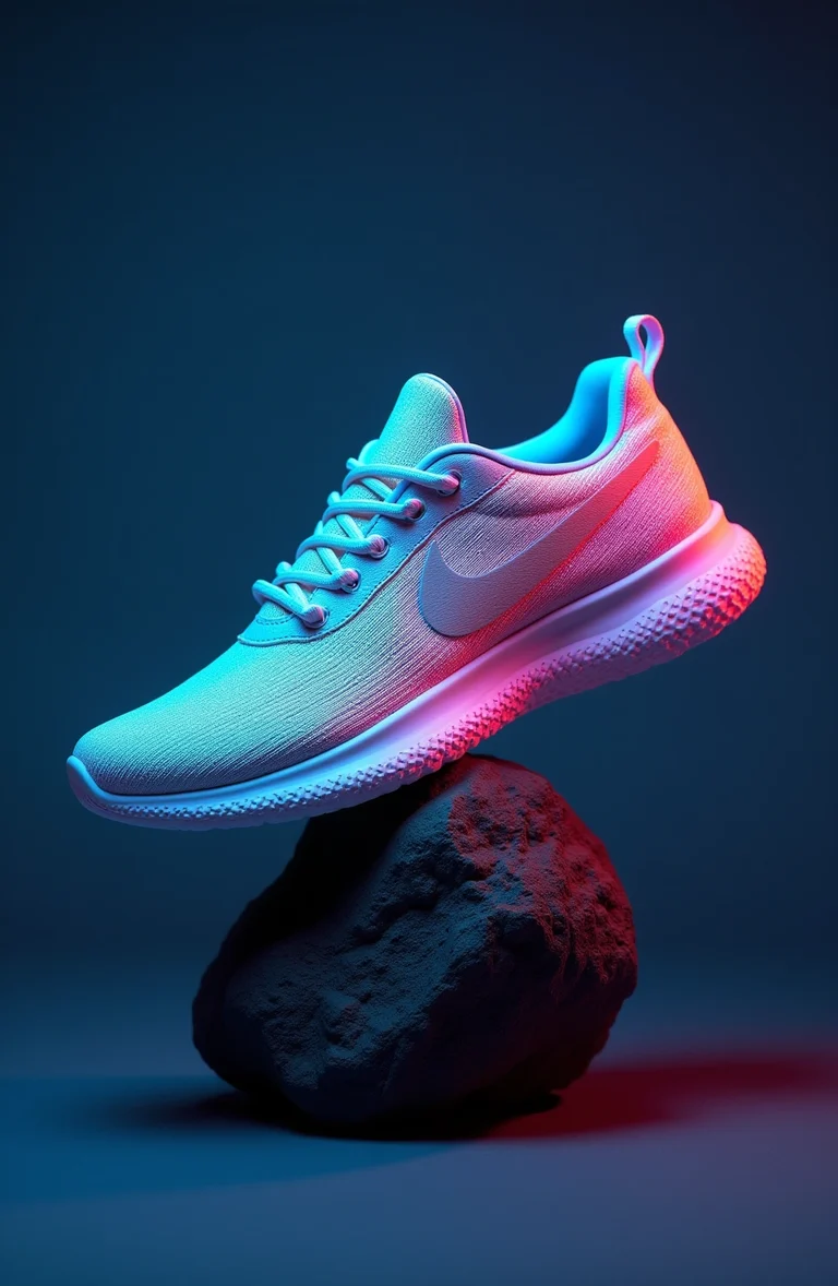 Premium-lane iridescent sneaker concept